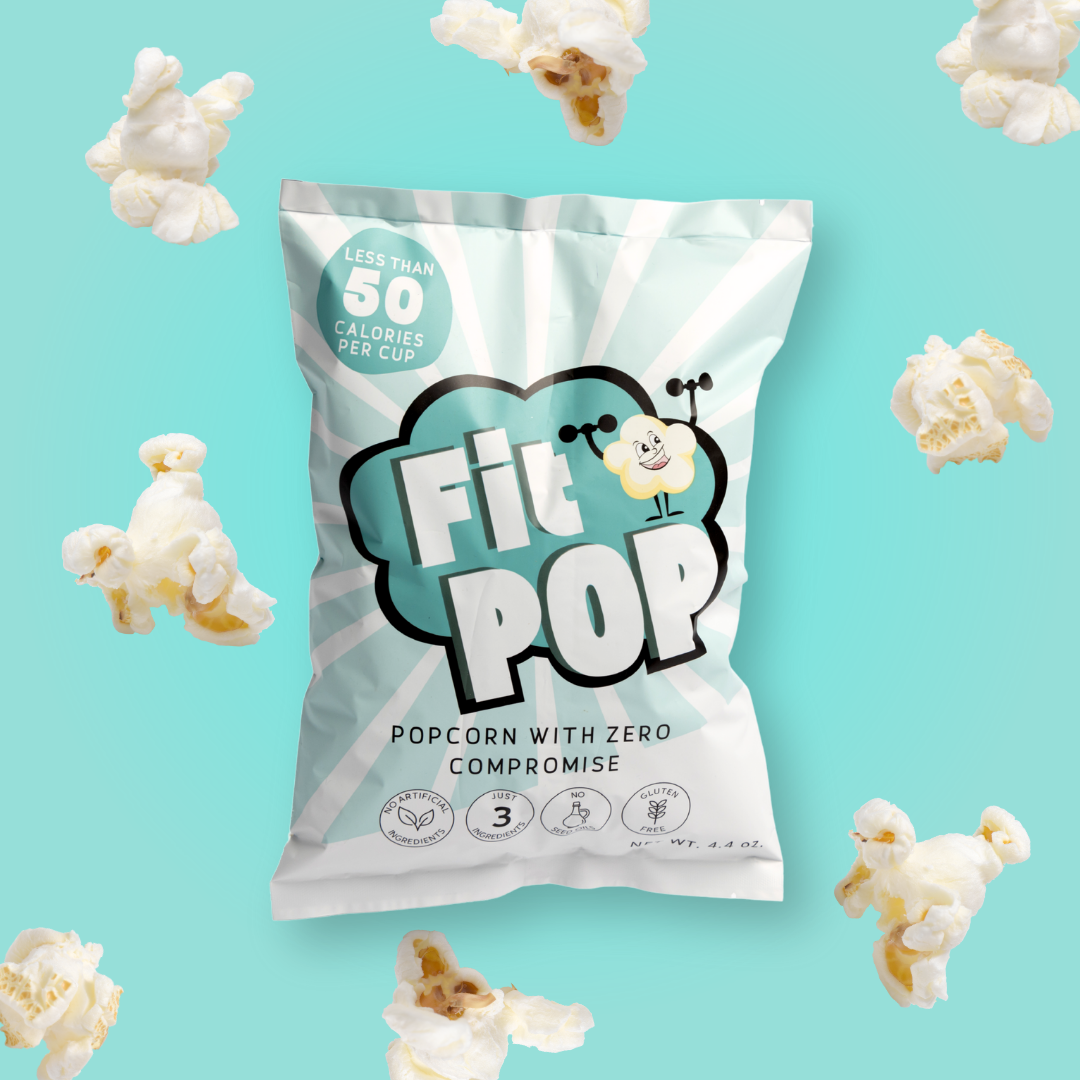 FitPop Himalayan Pink Salt Popcorn, 4.4 oz bags
