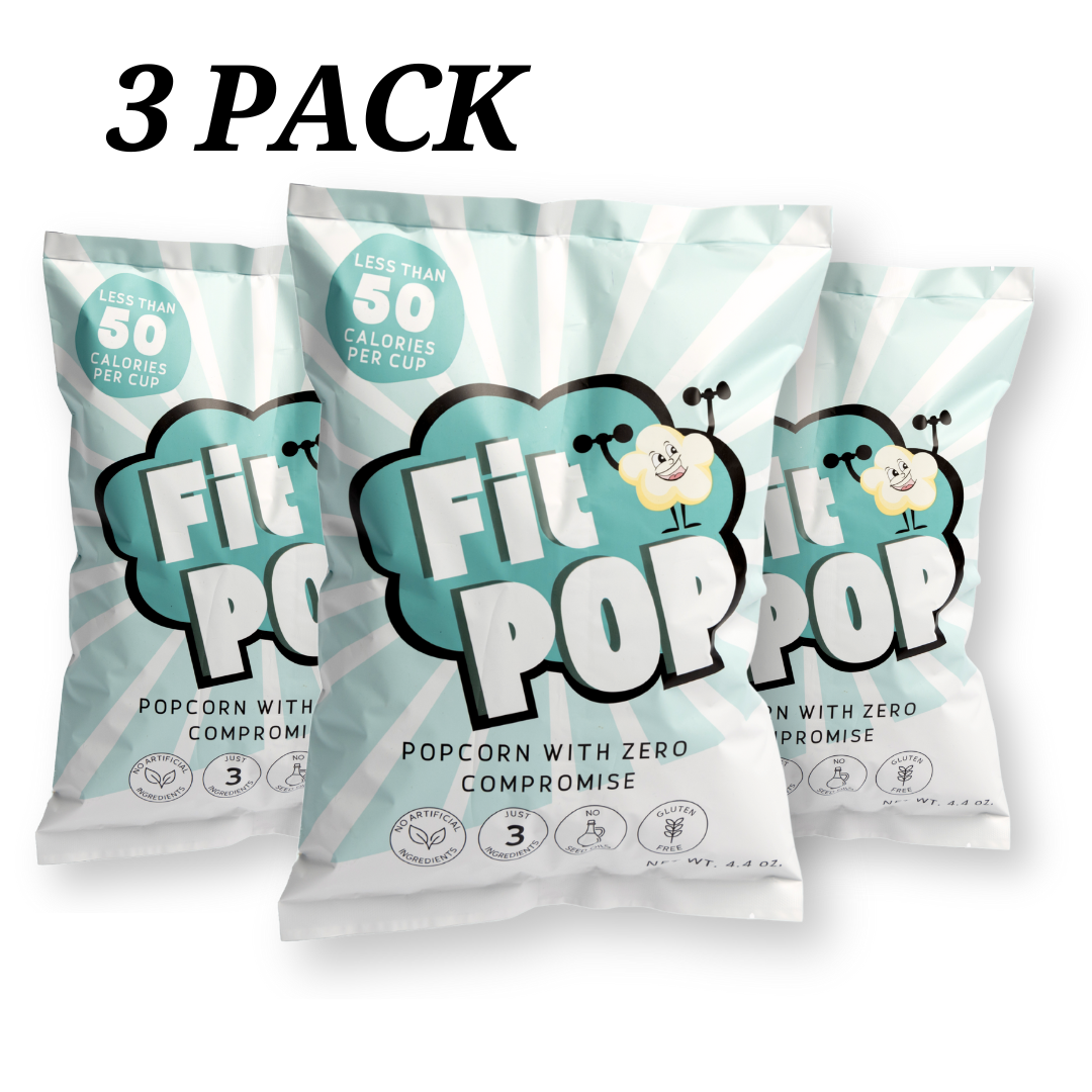 FitPop Himalayan Pink Salt Popcorn, 4.4 oz bags