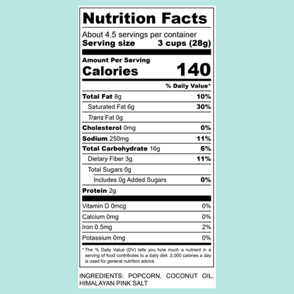FitPop Himalayan Pink Salt Popcorn, 4.4 oz bags - FitPop